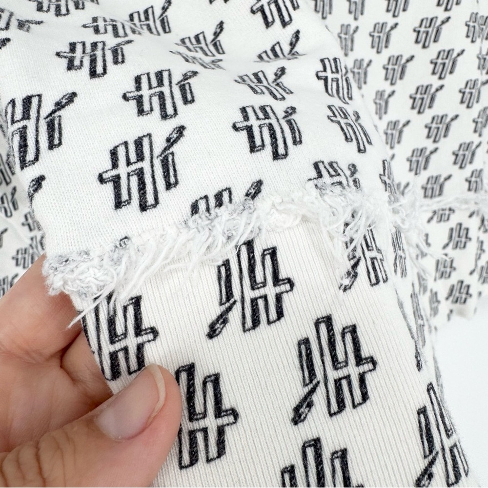 Frank & Eileen Tee Lab Hi Digital Print Sweatshirt Crew Neck White Size M Preppy - Picture 7 of 12